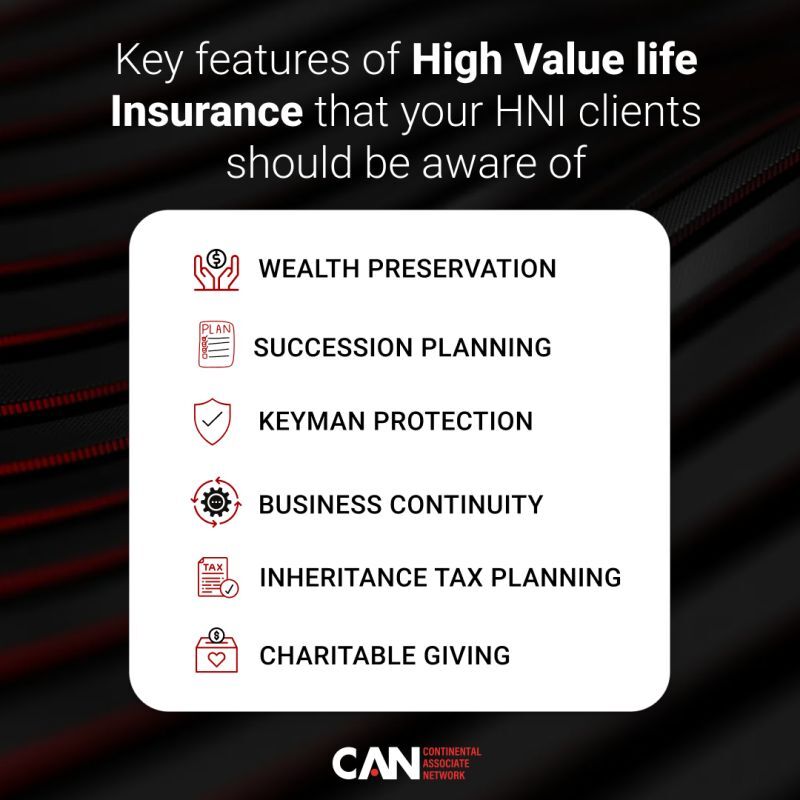 Key Fee oaf HVLI:
-Wealth Preservation
-Succession Planning
-Keyman Protection
-Business Continuity
-Inheritance Tax Planning
-Charitable Giving